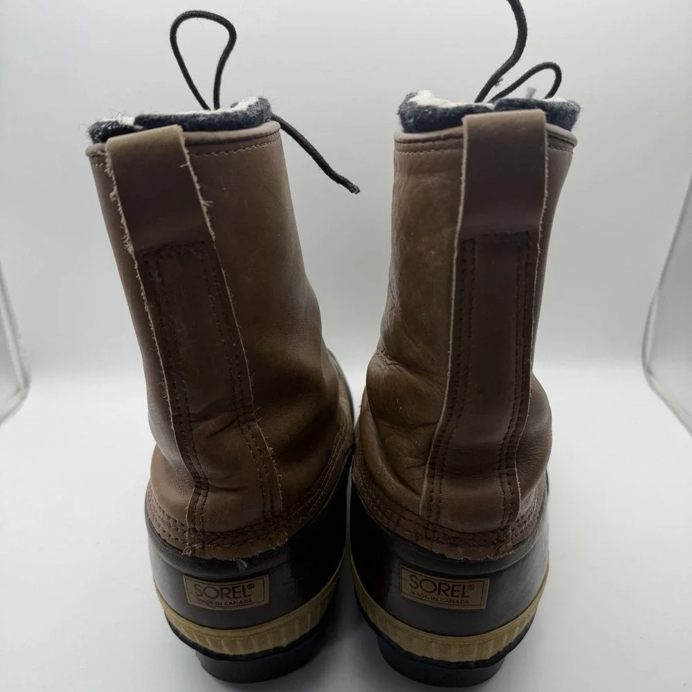 Vintage Kaufman Sorel‎ Premium Leather Snow Boots Size 10 Made in Canada Layer